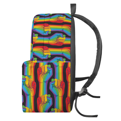 Gay Pride Hand Sign Pattern Print Backpack