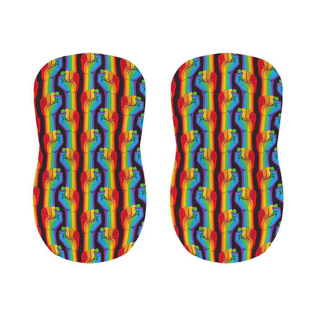 Gay Pride Hand Sign Pattern Print Bar Stool Covers