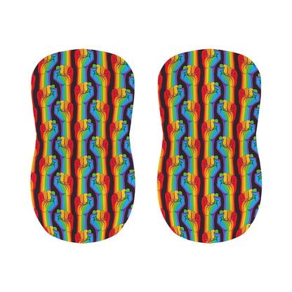 Gay Pride Hand Sign Pattern Print Bar Stool Covers