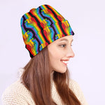 Gay Pride Hand Sign Pattern Print Beanie