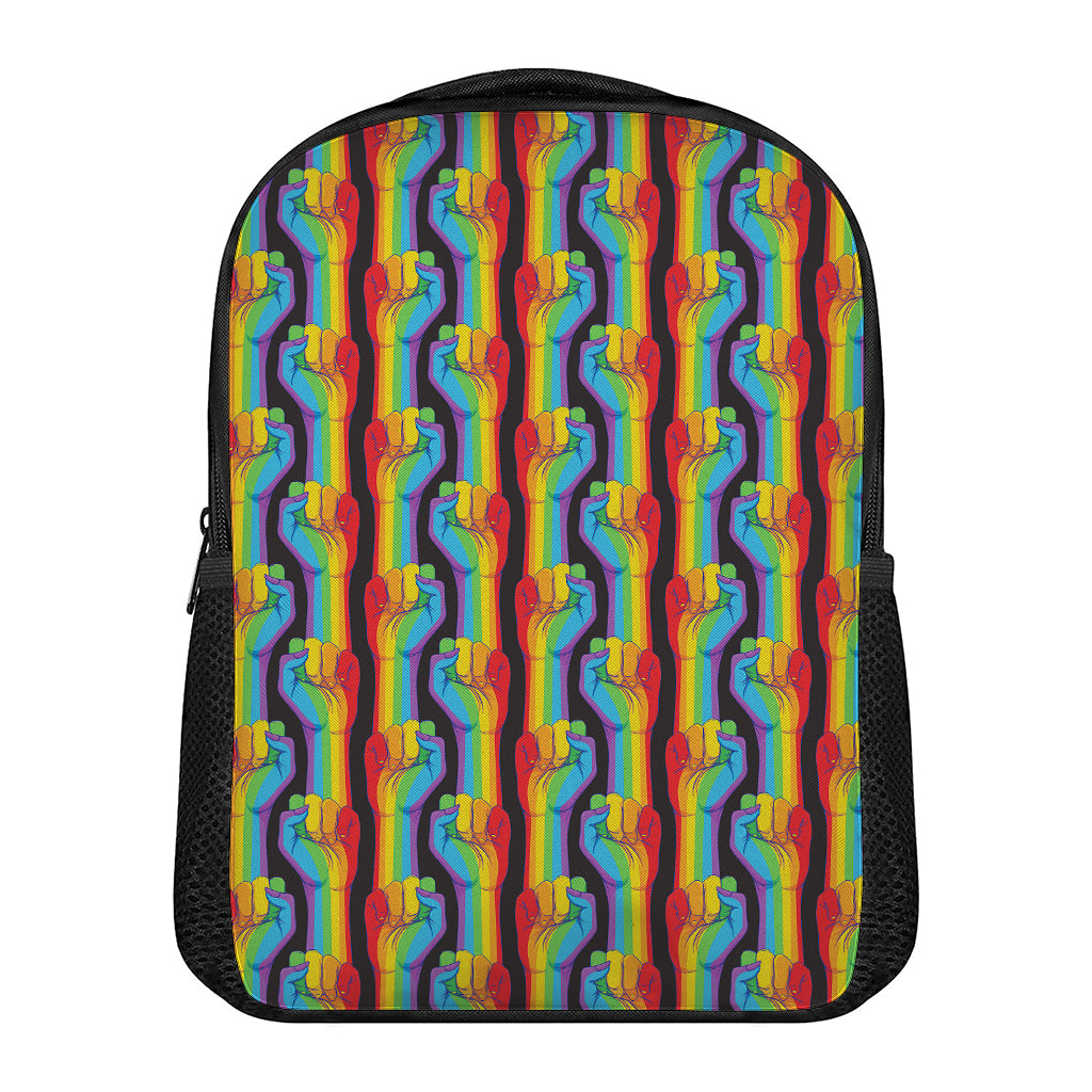 Gay Pride Hand Sign Pattern Print Casual Backpack