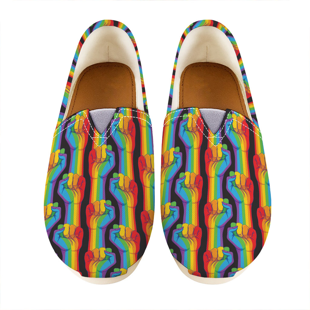 Gay Pride Hand Sign Pattern Print Casual Shoes