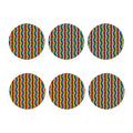 Gay Pride Hand Sign Pattern Print Coaster Set