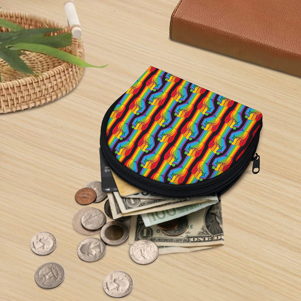 Gay Pride Hand Sign Pattern Print Coin Purse