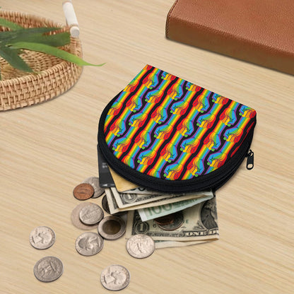 Gay Pride Hand Sign Pattern Print Coin Purse