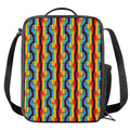 Gay Pride Hand Sign Pattern Print Crossbody Lunch Bag