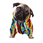 Gay Pride Hand Sign Pattern Print Dog Zip Up Hoodie