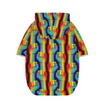 Gay Pride Hand Sign Pattern Print Dog Zip Up Hoodie