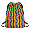 Gay Pride Hand Sign Pattern Print Drawstring Backpack