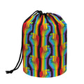 Gay Pride Hand Sign Pattern Print Drawstring Makeup Bag