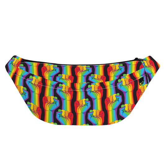 Gay Pride Hand Sign Pattern Print Fanny Pack