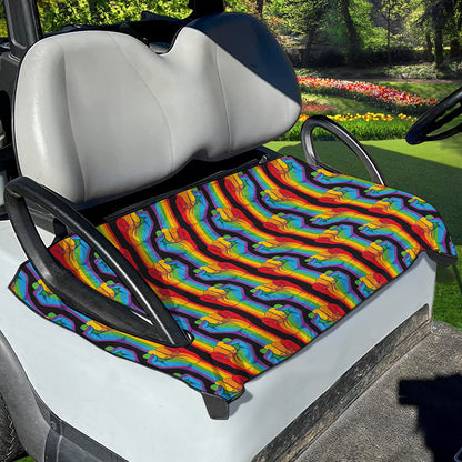 Gay Pride Hand Sign Pattern Print Golf Cart Seat Cover