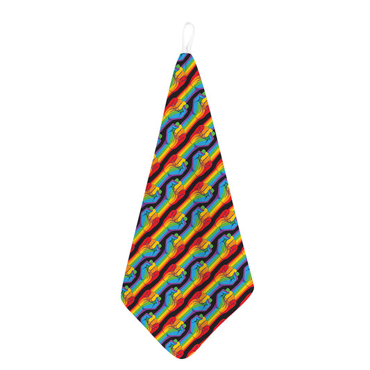 Gay Pride Hand Sign Pattern Print Hand Towel