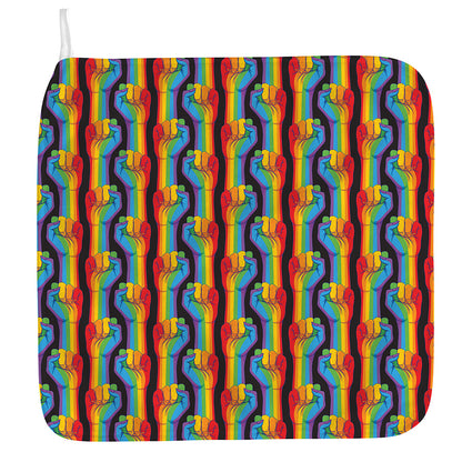 Gay Pride Hand Sign Pattern Print Hand Towel