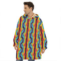 Gay Pride Hand Sign Pattern Print Hoodie Blanket