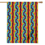 Gay Pride Hand Sign Pattern Print House Flag