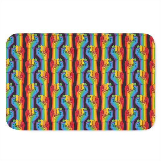 Gay Pride Hand Sign Pattern Print Indoor Door Mat
