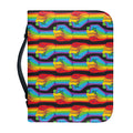 Gay Pride Hand Sign Pattern Print Leather Bible Cover