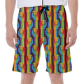 Gay Pride Hand Sign Pattern Print Men's Beach Shorts