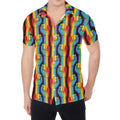 Gay Pride Hand Sign Pattern Print Men's Shirt