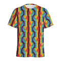 Gay Pride Hand Sign Pattern Print Men's Athletic T-Shirt