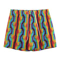 Gay Pride Hand Sign Pattern Print Mesh Shorts