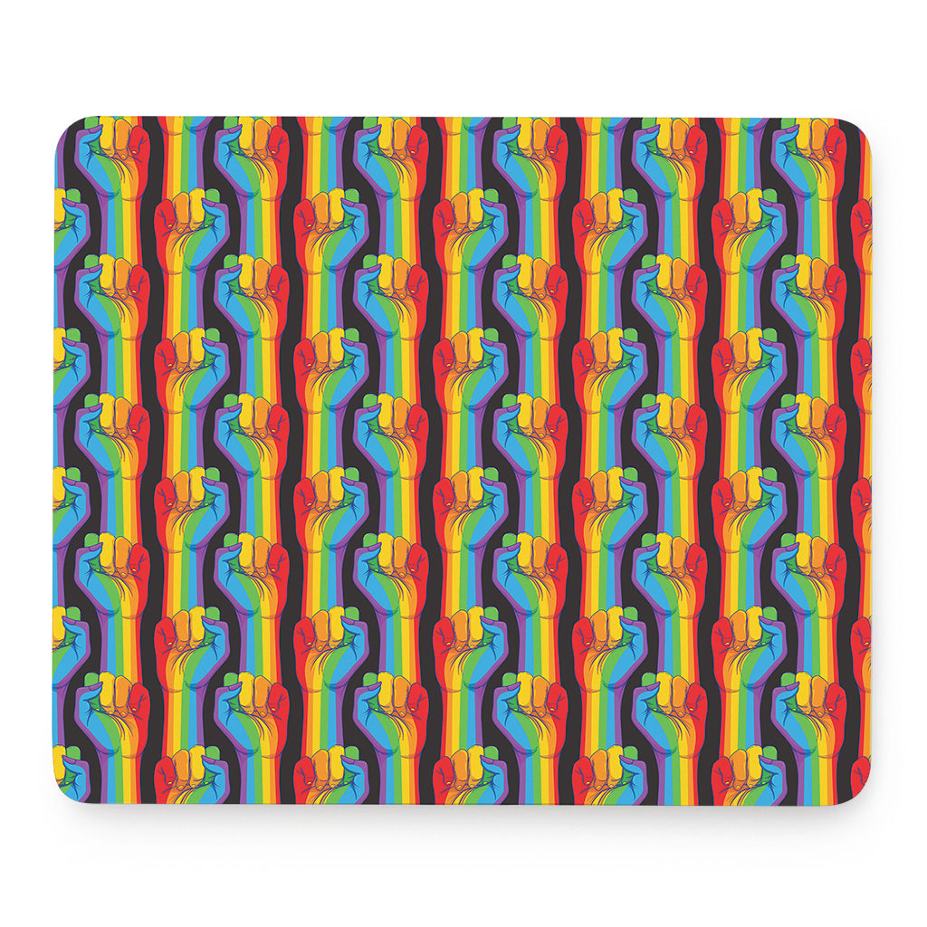 Gay Pride Hand Sign Pattern Print Mouse Pad