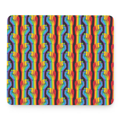 Gay Pride Hand Sign Pattern Print Mouse Pad