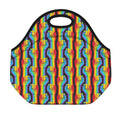 Gay Pride Hand Sign Pattern Print Neoprene Lunch Bag