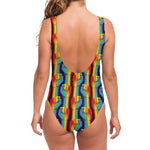 Gay Pride Hand Sign Pattern Print One Piece Swimsuit