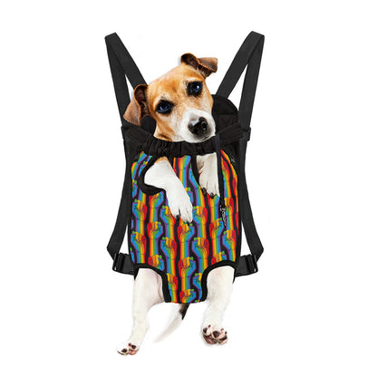 Gay Pride Hand Sign Pattern Print Pet Carrier Backpack