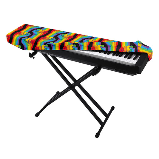 Gay Pride Hand Sign Pattern Print Piano Keyboard Cover