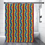 Gay Pride Hand Sign Pattern Print Premium Shower Curtain