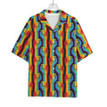 Gay Pride Hand Sign Pattern Print Rayon Hawaiian Shirt