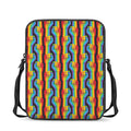 Gay Pride Hand Sign Pattern Print Rectangular Crossbody Bag