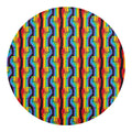 Gay Pride Hand Sign Pattern Print Round Blanket