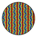 Gay Pride Hand Sign Pattern Print Round Floor Mat