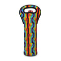 Gay Pride Hand Sign Pattern Print Single Neoprene Wine Tote