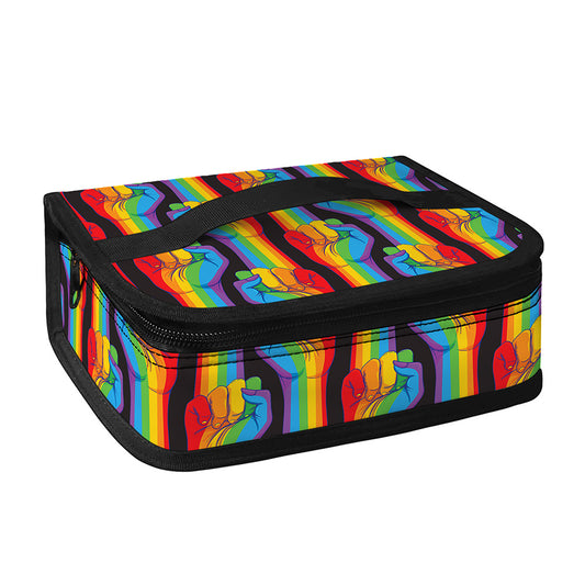 Gay Pride Hand Sign Pattern Print Small Lunch Bag