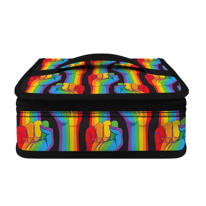 Gay Pride Hand Sign Pattern Print Small Lunch Bag