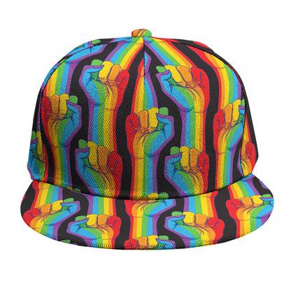 Gay Pride Hand Sign Pattern Print Snapback Cap