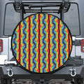 Gay Pride Hand Sign Pattern Print Tire Cover