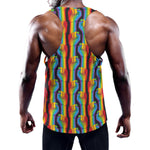 Gay Pride Hand Sign Pattern Print Training Tank Top