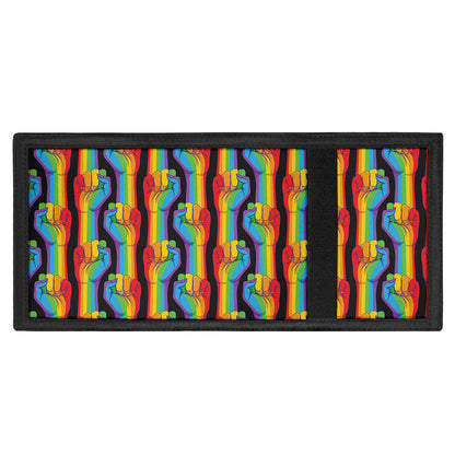 Gay Pride Hand Sign Pattern Print Trifold Wallet