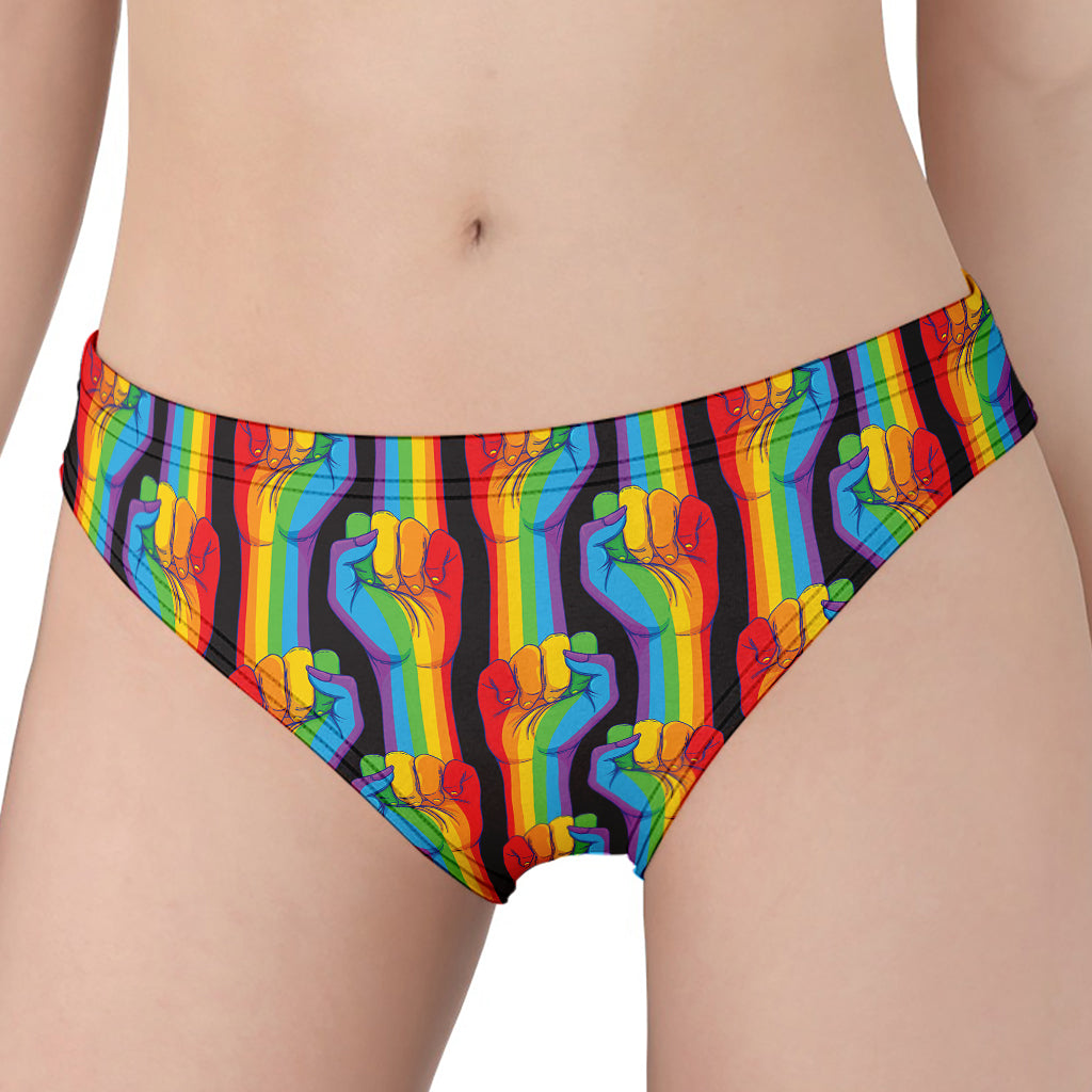 Gay Pride Hand Sign Pattern Print Women's Panties