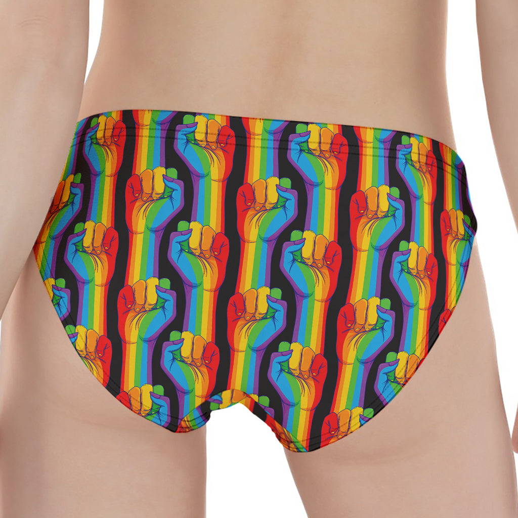 Gay Pride Hand Sign Pattern Print Women's Panties