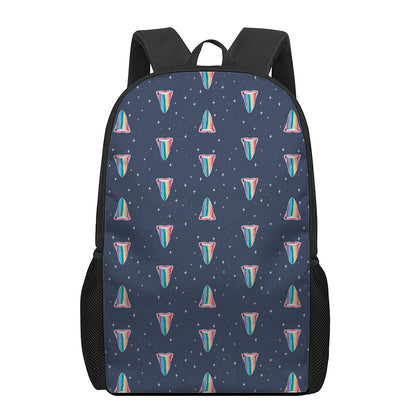 Gay Pride Tongue Pattern Print 17 Inch Backpack