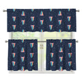 Gay Pride Tongue Pattern Print 3 Piece Kitchen Curtains
