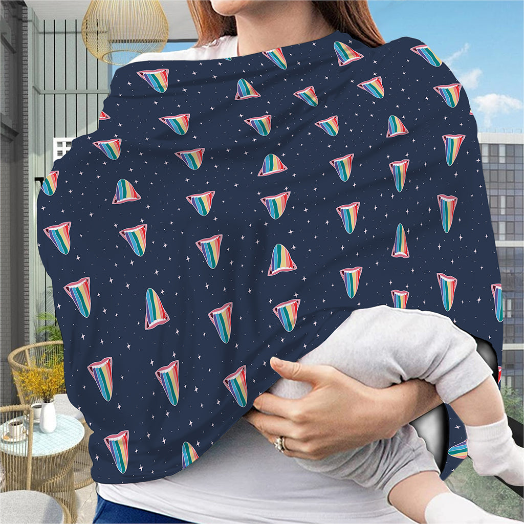 Gay Pride Tongue Pattern Print Baby Seat Cover
