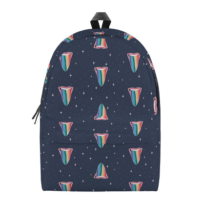 Gay Pride Tongue Pattern Print Backpack